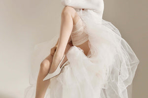 bruid met stay-up bruidskousenkousen