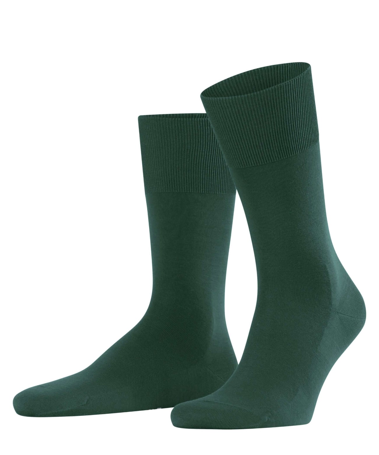 FALKE ClimaWool herensokken in hunter green, temperatuurregulerend en geurremmend voor een gezond voetklimaat.