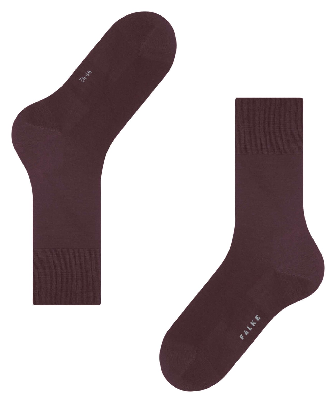 FALKE ClimaWool herensokken in barolo, met temperatuurregulerende en geurremmende eigenschappen.