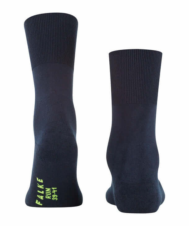 FALKE Unisex Run Sportsokken in marine, 3-pack met anatomische pasvorm voor comfort en demping tijdens sport.
