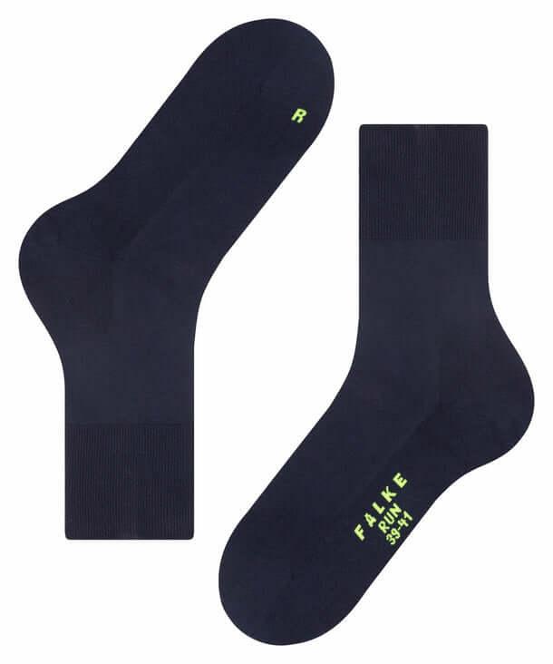 FALKE Unisex Run Sportsokken marine, anatomische pasvorm, perfect voor sport en dagelijks comfort.