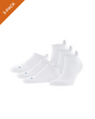 FALKE unisex white Cool Kick sneakers socks, 3-pack, ergonomic fit for comfort and breathability.