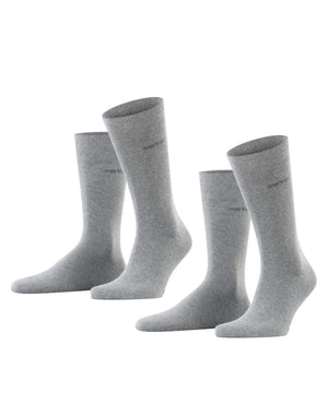 Esprit Basic Uni 2-PACK Sokken Heren 17811 3390 light greymel.