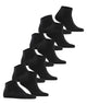 Set van 4 paar zwarte sneakersokjes voor heren, comfortabel en huidvriendelijk, ideaal voor dagelijks gebruik.