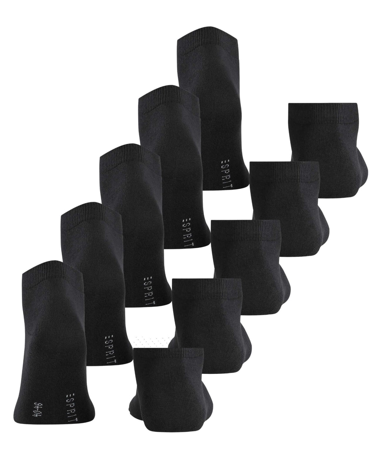 Esprit Uni sneakersokjes 4-pak heren in zwart, comfortabele en huidvriendelijke katoenmix, tot net over de enkel.