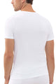 Mey Shirt Korte Mouw V-Hals Superior Heren 34066 101 weiss
