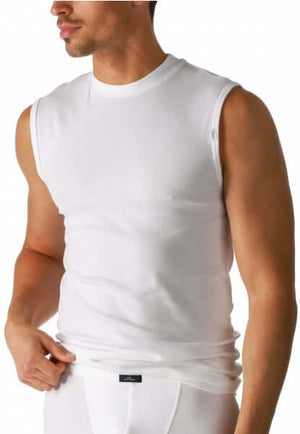 Mey Mouwloos Shirt Noblesse Heren 50437 101 weiss