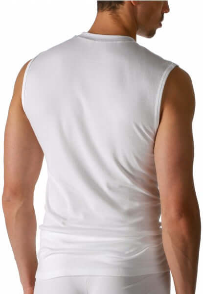 Mey Mouwloos Shirt Noblesse Heren 50437 101 weiss
