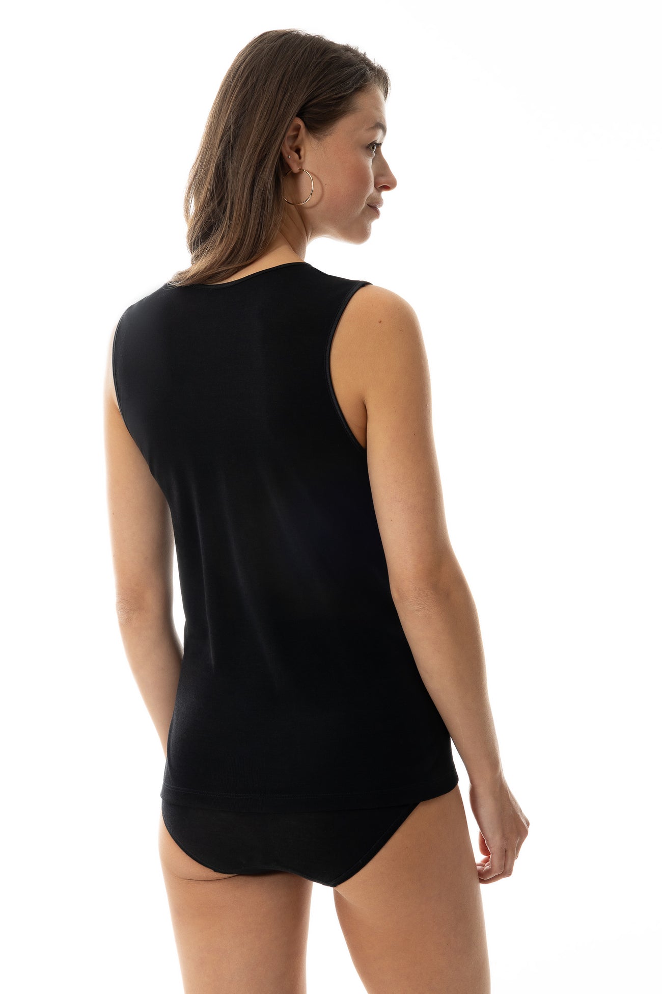 Mey Shirt mouwloos Wol-Zijde Exquisite Dames 66575 3 schwarz