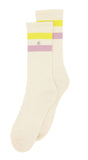 Alfredo Gonzales Athletic Stripes Sok AG-SK-ATH-02 141 Lila/Yellow/Off White Foto 32680