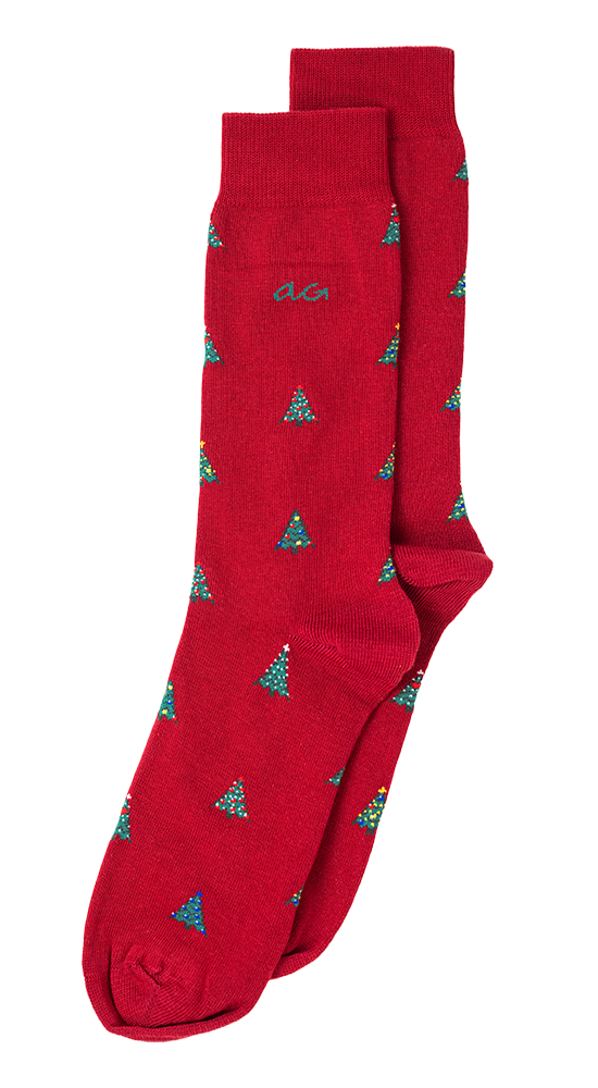 AlfredoGonzalesChristmasTreeSokkenUnisexAG-OC-XTREE131Bordeaux_Red_Green__1