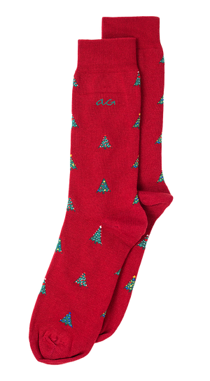 AlfredoGonzalesChristmasTreeSokkenUnisexAG-OC-XTREE131Bordeaux_Red_Green__1