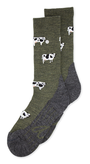 Alfredo Gonzales Wandelsok Wol Cows AG-SK-HIKE-01 118 Army/White/Grey