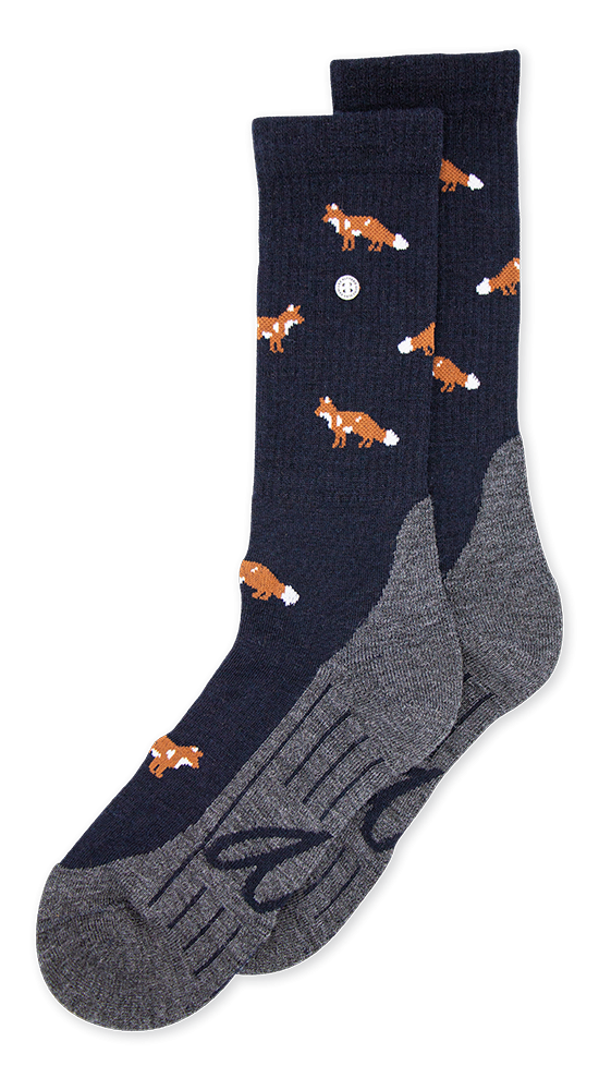 Alfredo Gonzales Wandelsok Wol Foxy AG-SK-HIKE-04 109 Navy/Brown/Grey