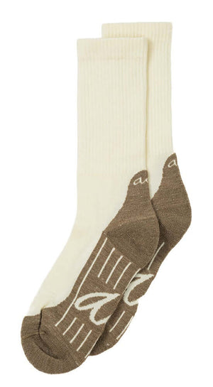 Alfredo Gonzales Wandelsok Wol Hike plain AG-SW-HIPLAINi 133 offwhite, gekleurde wandelsokken met comfortabele voetbed en merinowol.