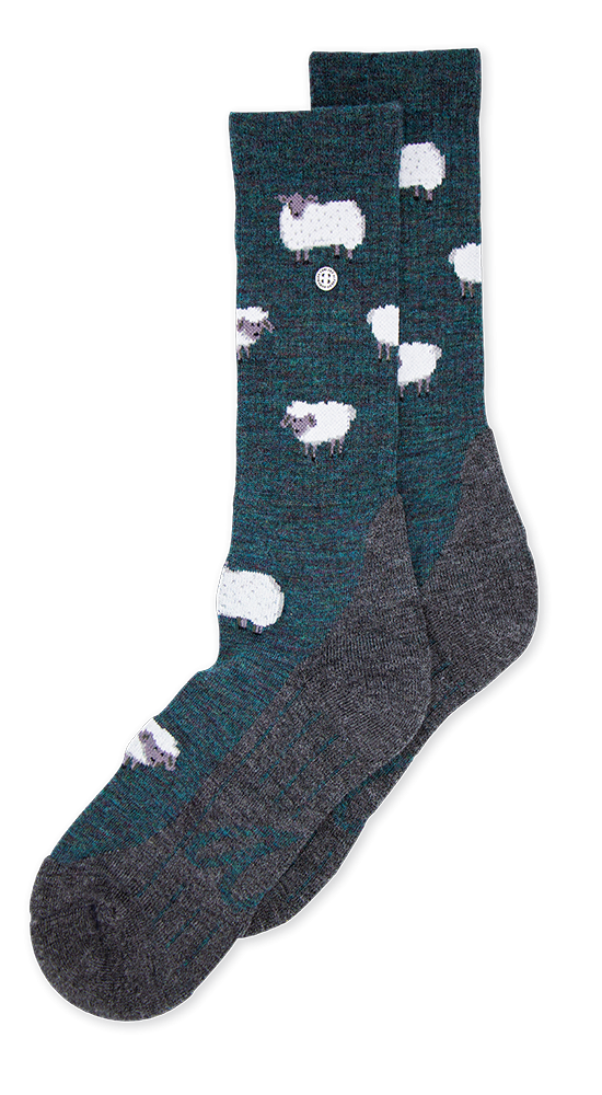 Alfredo Gonzales Wandelsok Wol  Sheep AG-SK-Hike-02 142 Petrol/White/Grey