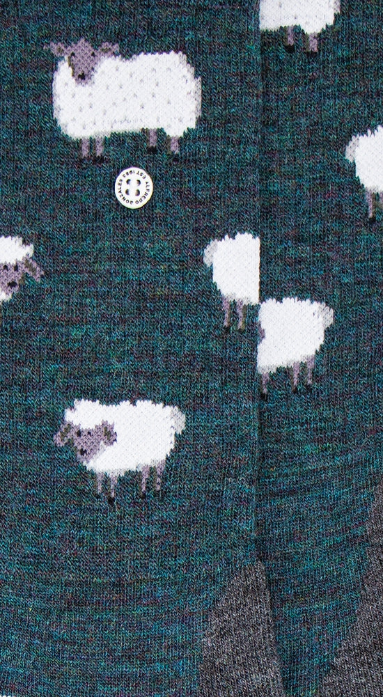 Alfredo Gonzales Wandelsok Wol  Sheep AG-SK-Hike-02 142 Petrol/White/Grey