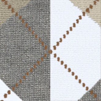 Burlington 2-Pack Everyday mix Heren 21102 3227 light grey sokken met geruit patroon in neutrale kleuren.