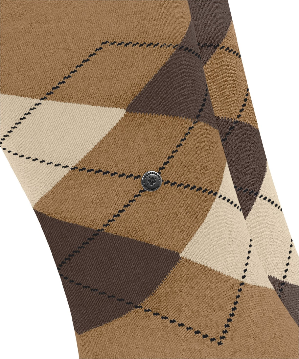 Burlington 2-Pack Everyday mix Heren 21102 5152 brown sugar sokken in geruit patroon