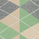 Burlington 2-pack Sok Everyday Argyle Dames 22012 4019 cream met een klassiek ruitpatroon in groen en grijs.