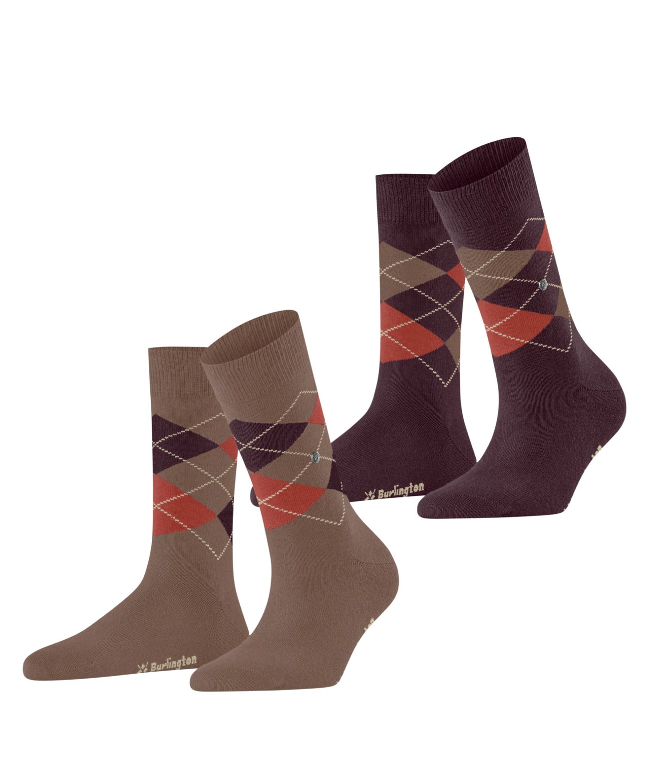 Burlington2-packSokEverydayArgyleDames220125020nougat__1
