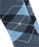 Burlington 2-pack Sok Everyday Argyle Dames 22012 6660 light denim sokken met ruitpatroon en Burlington-clip
