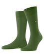 Burlington Brit Style Sokken Heren 21405 7656 fir green, effen sokken in groene kleur met klassieke Burlington-clip.