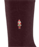 Burlington Brit Style Sokken Heren 21405 8375 claret met geborduurde nutcracker op de zijkant