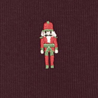 Burlington Brit Style Sokken Heren 21405 8375 claret met geborduurde nutcracker afbeelding