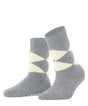 Burlington Cosy Argyle Antislipsokken Dames 22126 3107 grey mel.