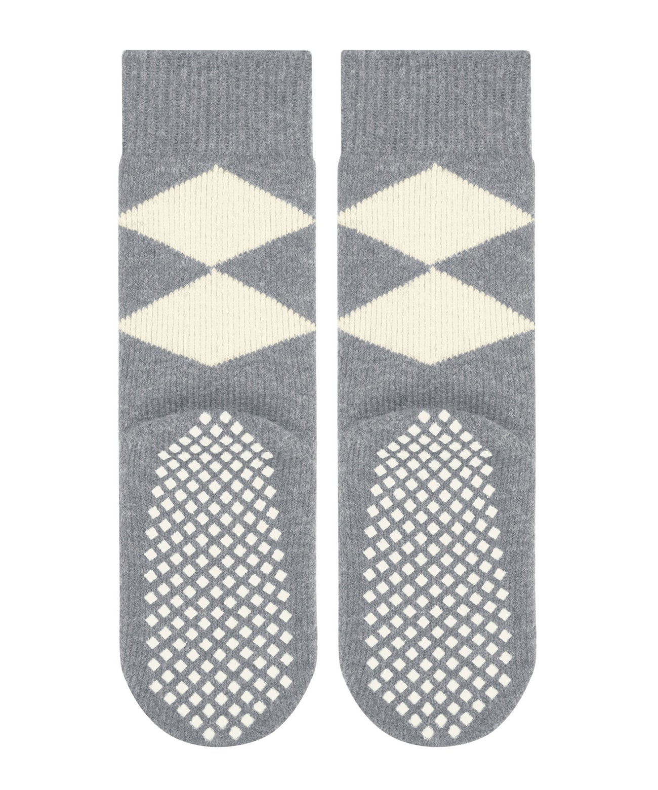 Burlington Cosy Argyle Antislipsokken Dames 22126 3107 grey mel.