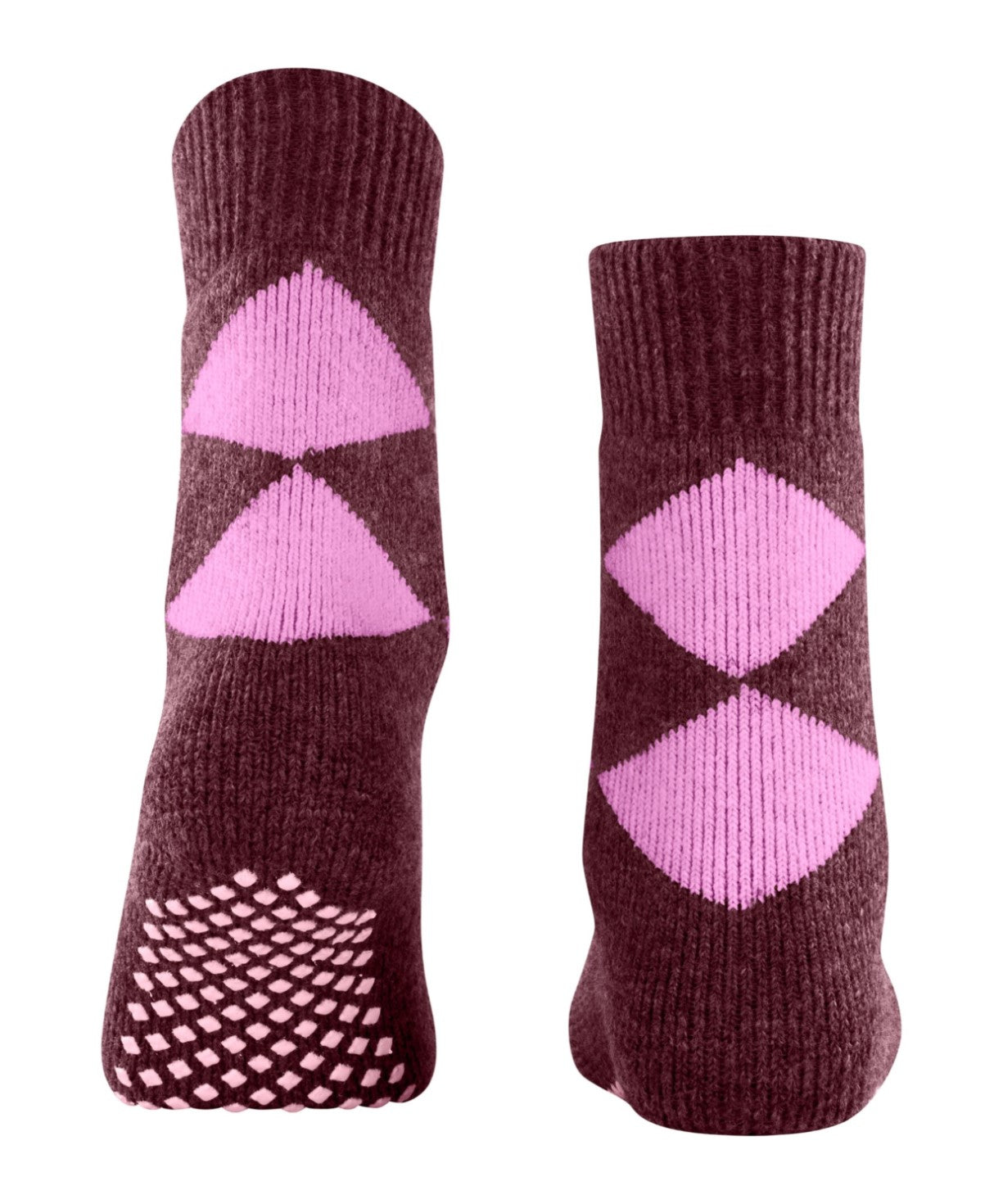 Burlington Cosy Argyle Antislipsokken Dames 22126 8185 garnet