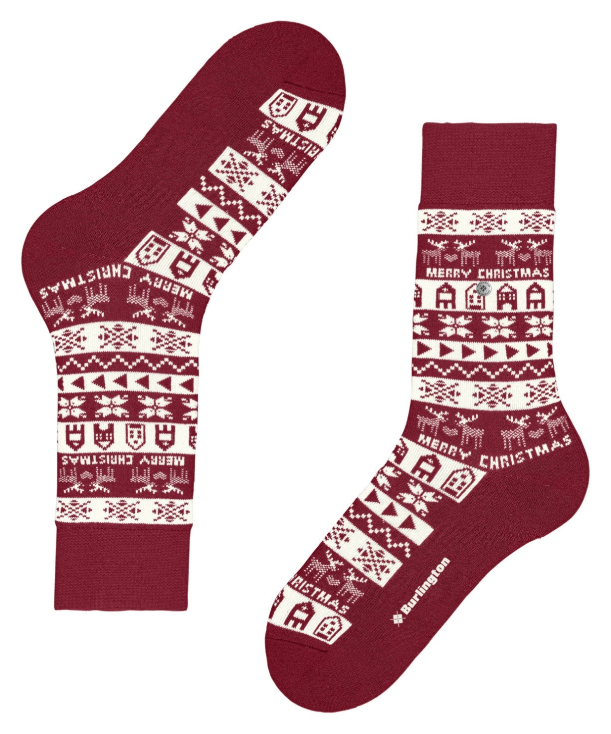 Burlington Country Christmas Sokken Heren 24739 8033 cranberry