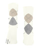 Burlington Covent Garden Sokken Dames 22088 2043 offwhite-black klassiek ruitpatroon, gemerceriseerde biologische katoen.