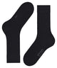 Burlington Duke Street Sokken Heren 21208 3000 black, klassieke zwarte sokken met ribstructuur en geborduurd logo.