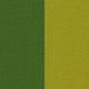 Close-up van groene en gele katoenen stof, textuur zichtbaar.