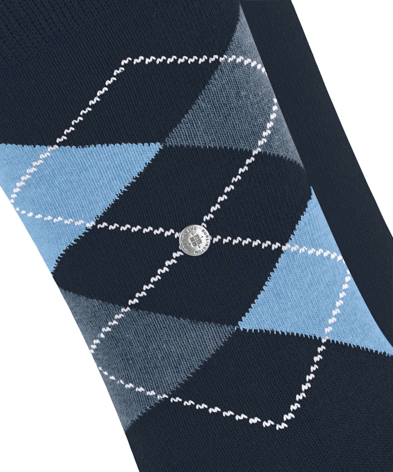 Burlington Everyday Mixed 2-Pack Damessokken 22044 6130 plum, geruite damessokken in blauw en zwart.