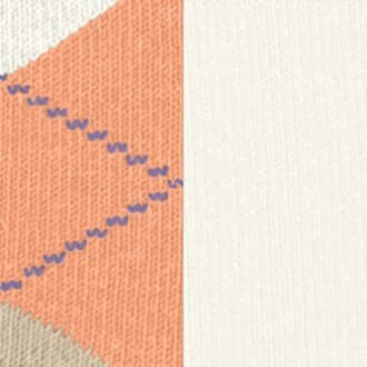 Burlington Everyday Mixed 2-Pack Damessokken 22044 8766 peach katoenmix met geruite en effen patronen.