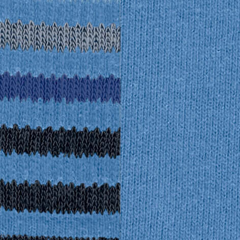 Burlington Everyday Stripe sokkenmix met effen en gestreepte sokken, gemaakt van fijne katoenmix, blauw en grijs design, herenmode.