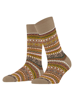 Burlington Fair Isle Delight Sokken Dames 27179 5038 camel