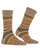 Burlington Fair Isle Delight Sokken Dames 27179 5038 camel met kleurrijk Noors motief voor de winter.