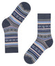 Burlington Fair Isle Delight Sokken Dames 27179 6688 dark blue mel. Winterse sokken met een kleurrijk Noors motief.