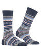 Burlington Fair Isle Delight Sokken Dames 27179 6688 dark blue mel met kleurrijk Noors motief voor comfortabele winterdagen.