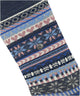Burlington Fair Isle Delight Sokken Dames 27179 6688 dark blue mel met kleurrijk Noors motief en merinowol.