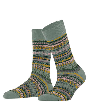 Burlington Fair Isle Delight Sokken Dames 27179 7068 sage
