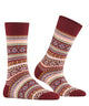 Burlington Fair Isle Delight Sokken Dames 27179 8435 claret met kleurrijk Noors motief, comfortabel en warm. 