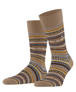 Burlington Fair Isle Sokken Heren 24748 5038 camel