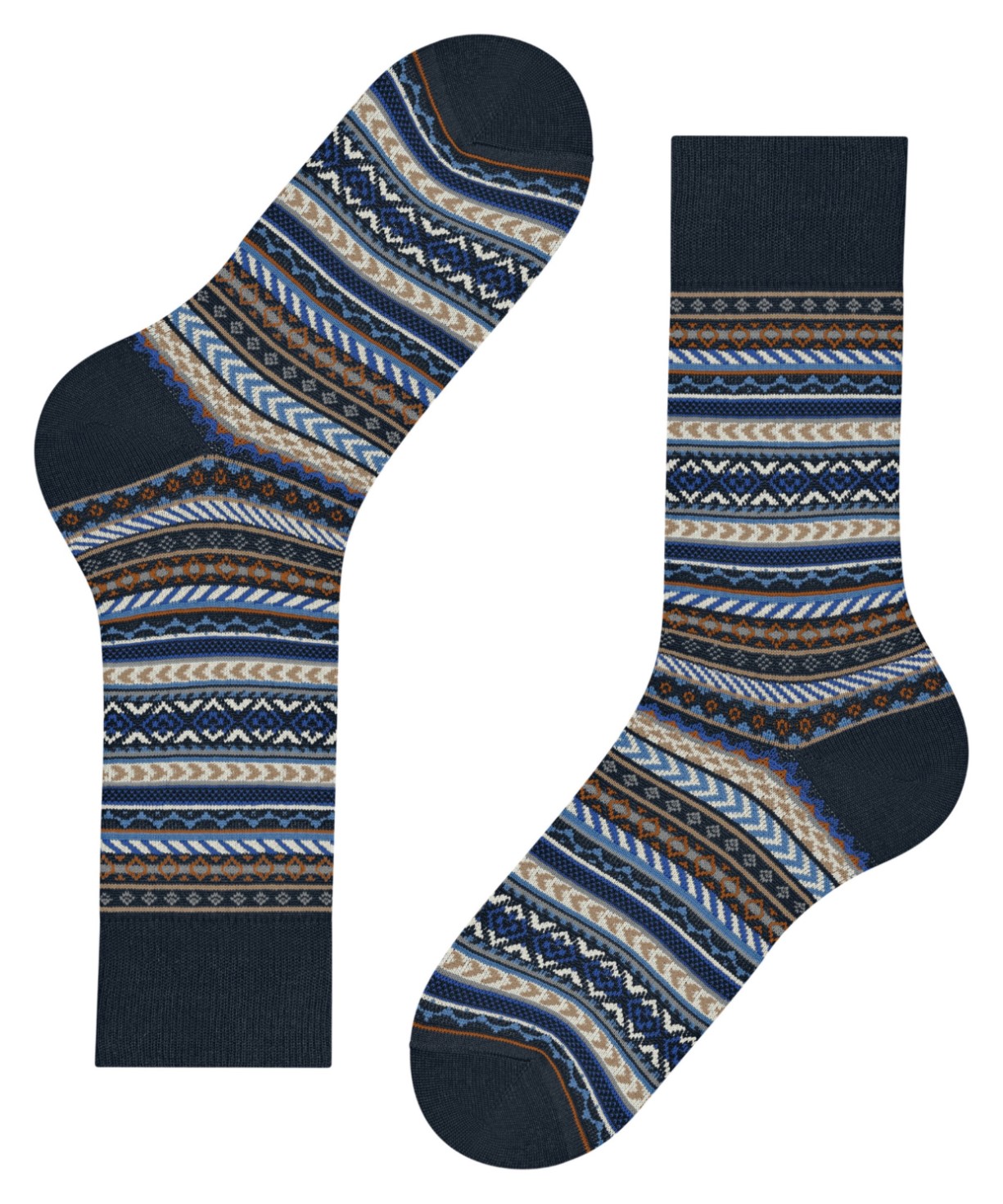Burlington Fair Isle Sokken Heren 24748 6120 marine