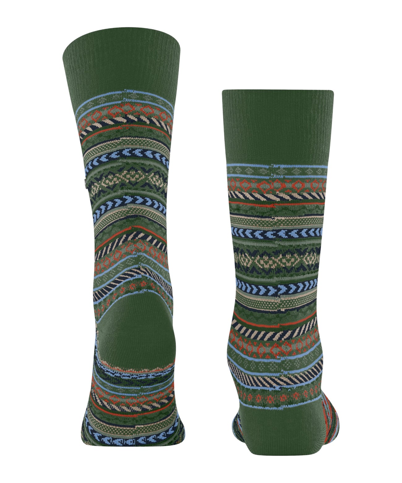 Burlington Fair Isle Sokken Heren 24748 7045 asparagus