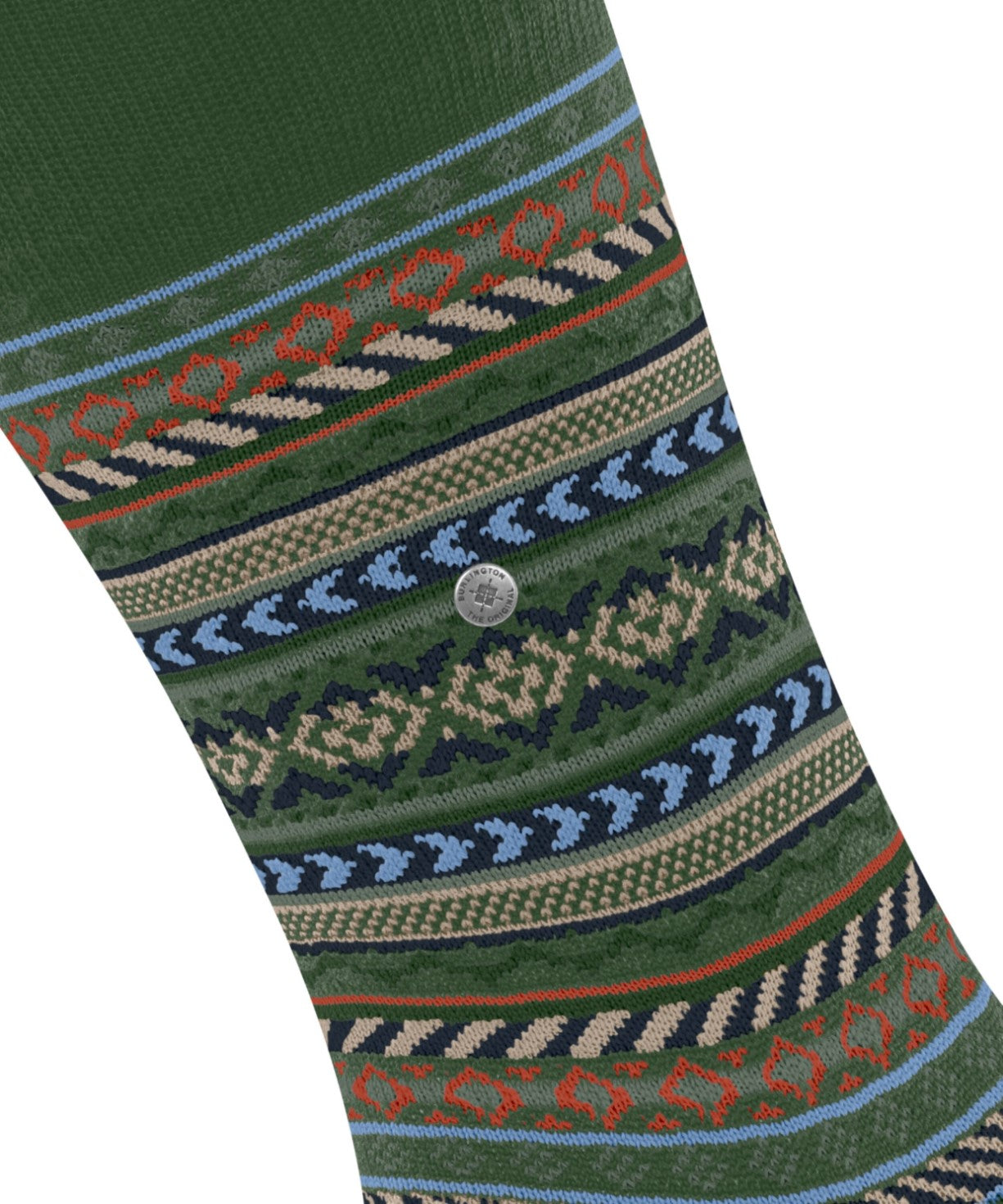 Burlington Fair Isle Sokken Heren 24748 7045 asparagus